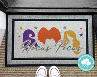 Hocus Pocus Outdoor Doormat - Halloween Outdoor Rug - Halloween Fall Decor - Washable Rug - Sanderson Sisters - Halloween Gifts - Funny Gift