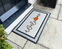 Welcome Pumpkin Outdoor Personalised Rug - Fall Doormat - Farmhouse Decor - New Home Welcome Mat - Pumpkin - Washable Custom Rug - Seasonal