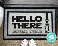Hello There General Kenobi Star Wars Outdoor Rug - Star Wars Lover Doormat - Starwars Outdoor Door Mat - Disney Doormat - Star Wars Gifts