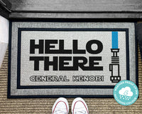 Star Wars Quote Outdoor Doormat - Obi Wan Kenobi Hello There - General Grevious General Kenobi - Starwars Outdoor Door Mat - Star Wars Gifts