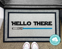 Starwars Outdoor Rug - Hello There - Obi Wan Kenobi - SW Outdoor Door Mat - Star Wars Gift - Star Wars Lightsaber - Star Wars Decor