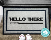 General Kenobi Lightsaber Welcome Mat - Star Wars Outdoor Rug - Star Wars Lovers Gift - Starwars Disney Doormat - Star Wars Gifts For Him