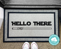 General Kenobi Lightsaber Welcome Mat - Star Wars Outdoor Rug - Star Wars Lovers Gift - Starwars Disney Doormat - Star Wars Gifts For Him