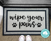Wipe Your Paws Door Mat - Dog Doormat - Dog Mom - Outdoor Welcome Doormat - Funny Dog Lover Gift - Dog Mum - Outdoor Washable Rug