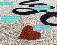 Personalized Outdoor Rug - Personalized Door Mat - Family Name Rug - Pet Gift - Dog Lover Door Mat - Dog Doormat - Washable Custom Rug