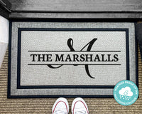 Personalized Monogram Rug - Outdoor Personalized Doormat - New Home Decor - First Time Buyers - Housewarming Gift - Washable Custom Rug