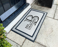 Established Monogram Rug - Outdoor Personalized Doormat - Indoor Personalized Door Mat - New Home - Housewarming Gift - Washable Custom Rug