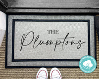 Family Name Outdoor Personalized Rug - Outdoor Doormat - Washable Custom Rug - Personalized Door Mat - Welcome Doormat - Couple Gifts