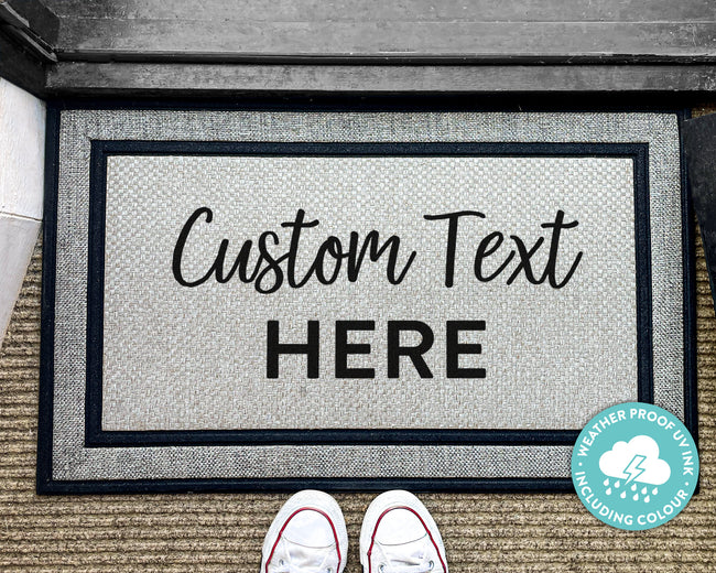 Custom Text Outdoor Door Mat - Outdoor Personalized Rug - Customized Doormat - Washable Custom Rug - Personalized Door Mat - Realtor Gift