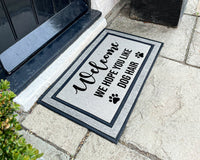 Outdoor Dog Mat - Washable Custom - We Hope You Like Dog Hair - Outdoor Welcome Rug - Pet Gift - Dog Lover Doormat - Funny Dog Doormat