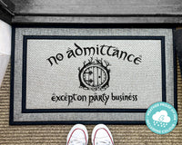 Bilbo's Cave - Lord Of The Rings Outdoor Doormat - Lord Of The Ring Door Mat - No Admittance - Party Business - Outdoor Rug - Gifts For Him