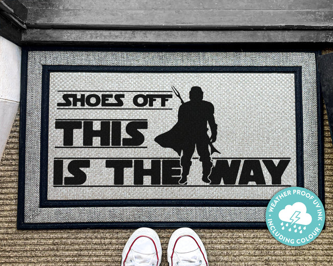 Star Wars The Mandalorian - Shoes Off Outdoor Rug - This Is The