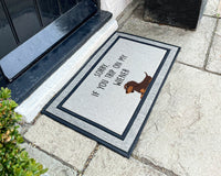 Sorry If You Trip On My Wiener Door Mat - Outdoor Welcome Doormat - Funny Gift - Outdoor Washable Rug - Dog Lover Gifts - Wiener Dog Gifts