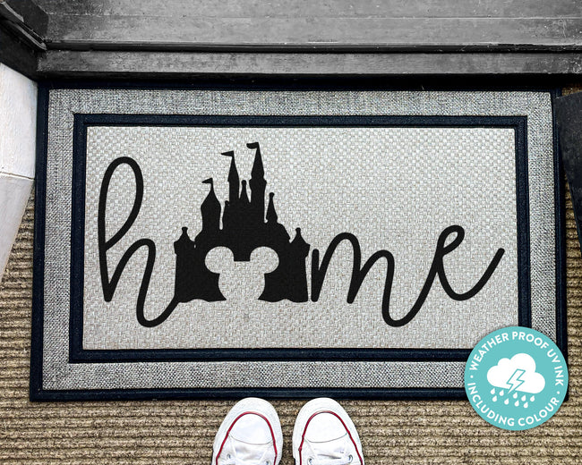 Disney Home Doormat - Wedding Gift - Outdoor Personalized Rug - Outdoor Doormat - Disney Home Decor - Washable Custom Rug - Welcome Doormat