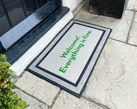 Welcome! Everything Is Fine - The Good Place Outdoor Welcome Doormat - Funny Gifts - Netflix TV - Outdoor Custom Washable Rug - Moving Gift