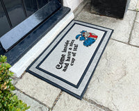 Labyrinth Welcome Mat - Worm Outdoor Doormat - Come Inside And Have A Nice Cup Of Tea - Labyrinth Funny Quote - Outdoor Custom Washable