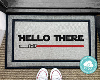 Starwars Outdoor Rug - Hello There - Obi Wan Kenobi - SW Outdoor Door Mat - Star Wars Gift - Star Wars Lightsaber - Star Wars Decor