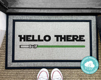 Starwars Outdoor Rug - Hello There - Obi Wan Kenobi - SW Outdoor Door Mat - Star Wars Gift - Star Wars Lightsaber - Star Wars Decor