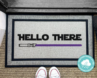 Starwars Outdoor Rug - Hello There - Obi Wan Kenobi - SW Outdoor Door Mat - Star Wars Gift - Star Wars Lightsaber - Star Wars Decor