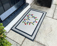 Mickey Christmas Light Doormat - Disney Holiday Rug - Funny Mickey Outdoor Door Mat - Christmas Decor - Washable Custom Rug