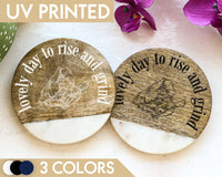 Funny Coffee Quote Wooden Coaster, Lovely Day To Rise And Grind, Wood Coffee Coaster, Coffee Coasters, Gifts For Him, Gifts For Her