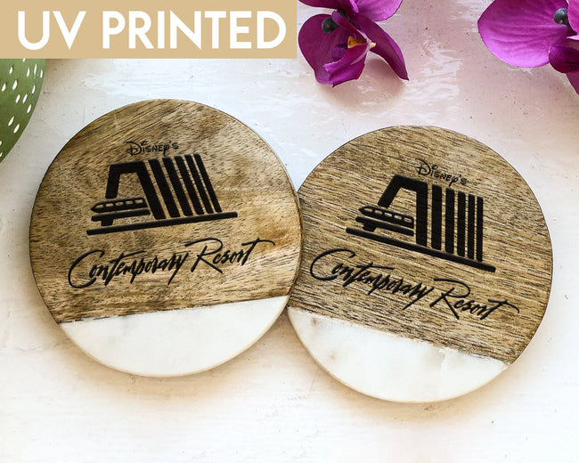 Contemporary Resort Coasters, DVC Gifts, Gifts For Her, Orlando, Florida, Contemporary Resort, New Home Gifts, DVC Home Decor, DVC