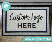 LARGE Custom Logo Doormat - Doormat Outdoor - Personalized Door Mat - Customized Doormat - Washable Custom Rug - Housewarming Gift - Realtor