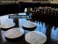 Kashyyyk Wookiee Coasters, Star Wars Planet Coaster, Revenge Of The Sith, Marble And Wood Coaster Set, Gifts For Him, Gifts For Her