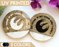 Star Wars Rebels Phoenix Squadron, Wooden Coaster Set, Starwars Quote Coasters, Marble Coaster, Gifts For Him, Gift For Her, Rebellion